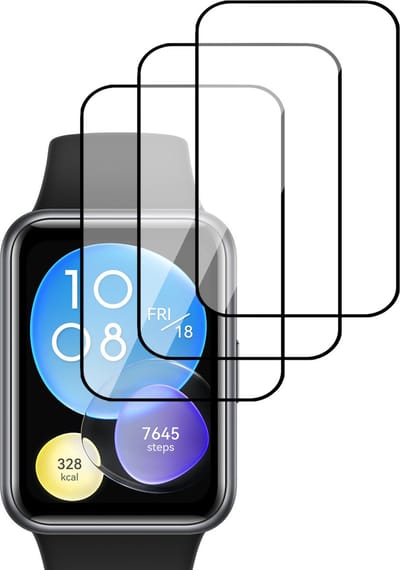 Screenprotector geschikt voor Huawei Fit 2 - PET Glasfolie Full Screen Protector - 3 Stuks