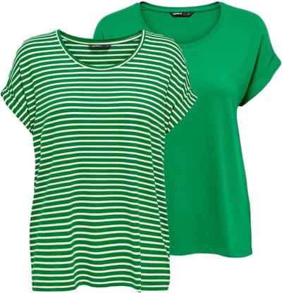 ONLY - ONLMOSTER S/S TOP CS JRS 2PACK - Meisjes - Blouses