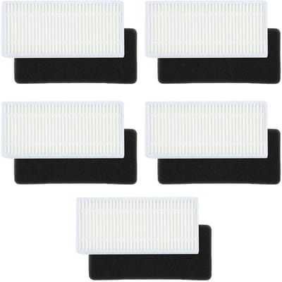 5 stuks Filtervervangingsonderdelen Geschikt voor Deebot N79 N79S Robotstofzuiger Accessoires white
