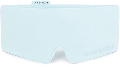 Dore & Rose - Cooling Slaapmasker - Verkoelend Oogmasker - Zijden Slaapmasker Met Verkoelende Functie - Deep Sleep Mask - Eye Mask - Verduisterend - Wallen - Lichtblauw