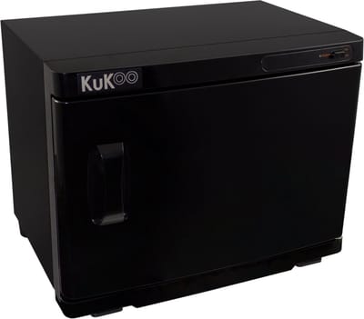 Handdoekverwarmer - zwart - 70 handdoeken - uv-sterilisatie