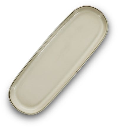 S&P Serveerschaal 29x10xH2cm ivoor Meridian (Set van 2)