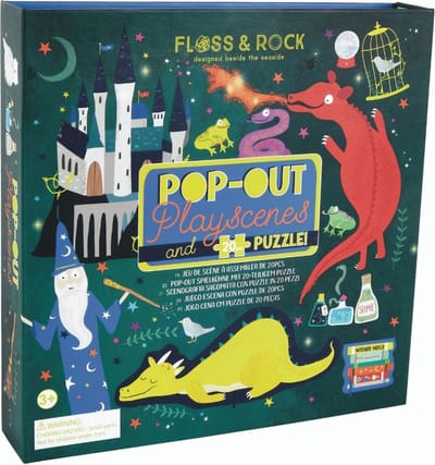 Floss & Rock Speeldoos, Tovenaar - 2 in 1 - 21,5 x 21,5 x 4,5 cm