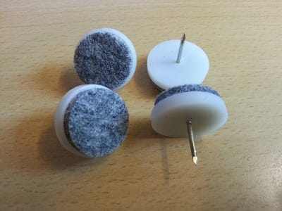 100x Viltglijders met Spijker Ø 20 mm - Bescherming voor Parket en Laminaat