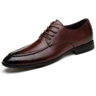 Chaussures Habillées pour Homme Cuir Véritable Lacets Mariage Formel Oxfords Vintage Chaussures de Bureau d'Affaires pour Homme Chaussures Derby de Haute Qualité 36 brun foncé