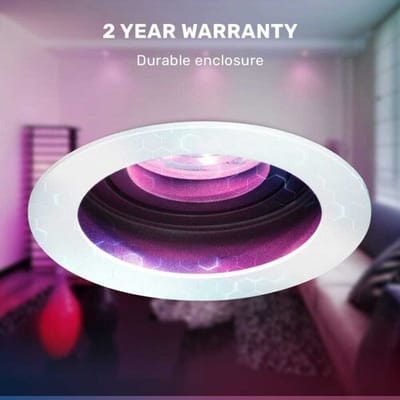 Hoftronic Smart - Smart WiFi LED inbouwspot 6 stuks 5,5W Wit Laredo - Dimbaar - Kantelbaar - RGBWW - IP20 - 400lm - Bedienbaar via Hoftronic Smart App - Bedienbaar via stem