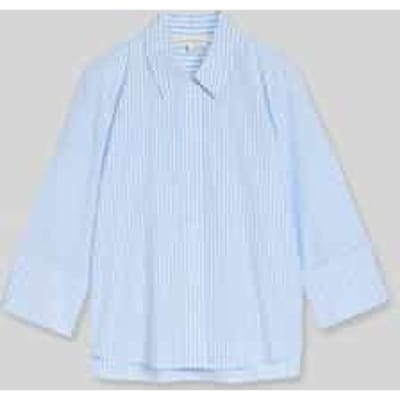 regular fit overhemdblouse van mix van katoen en lyocell