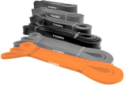 Toorx Fitness Weerstandsband - Resistance Band - Fitness Elastiek - Oranje - Extra licht - 6,5 mm dik - 2 tot 23 kg