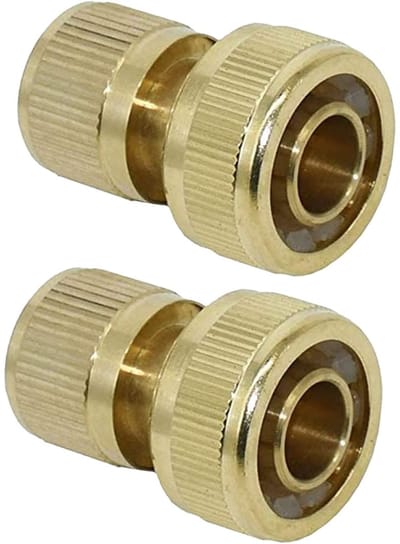 Dailygoods- Tuinaansluiting 19 mm - Messing Snelkoppelingen - Tuinslang Connector - Duurzaam en Waterdicht - Eenvoudige Installatie - 2 Stuks - Slangaansluiting