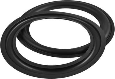 2 Stuks 8 Inch Speaker Ringen Surround Reparatie Rubber Woofer Vervangingsonderdelen voor Hivi Speakers met Anti-Aging Zwart Rubberrand