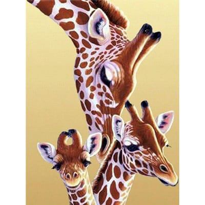 5D Diamond Painting Giraffe Animal Borduur Handwerk Kit Volledige Ronde Boor Kruissteek 20X30CM beige
