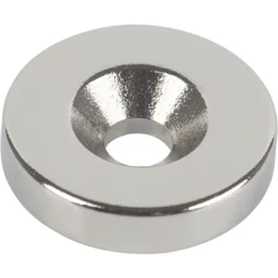 Fix-o-moll Bevestigingsmagneet - Verzonken Gat - Neodymium - Diameter 18mm - 4 Stuks