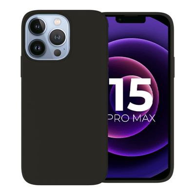 Ceezs telefoonhoesje geschikt voor Apple iPhone 15 Pro Max hoesje siliconen - backcover - optimale bescherming - zwart