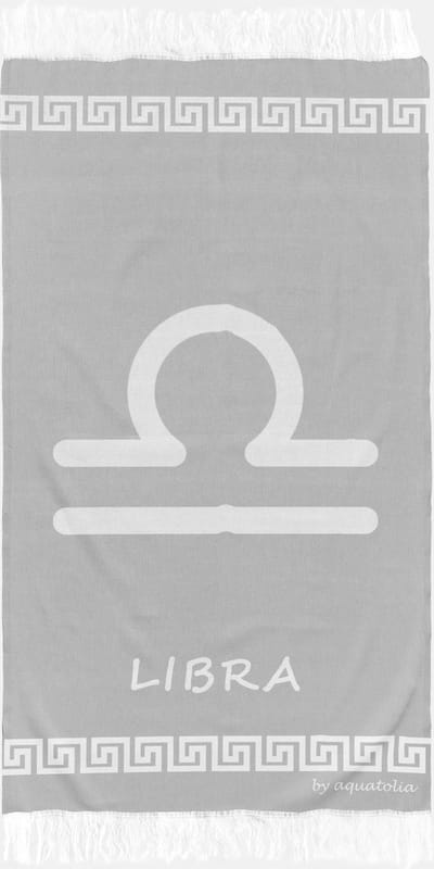 uit Turkije By Aquatolia Hamamdoek Libra Zodiac - 100% Zacht Katoen - Strandlaken - Handdoek - Grijs - 100cm x 180cm - Originele hamamdoek uit Turkije