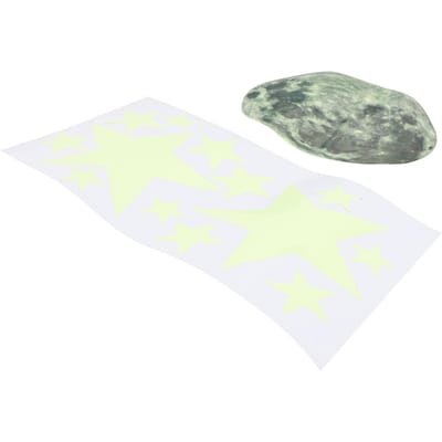 Maan en Sterren Muurstickers PVC Glow Decoratieve Zelfklevende Maan Sterren Stickers voor Kinderkamer