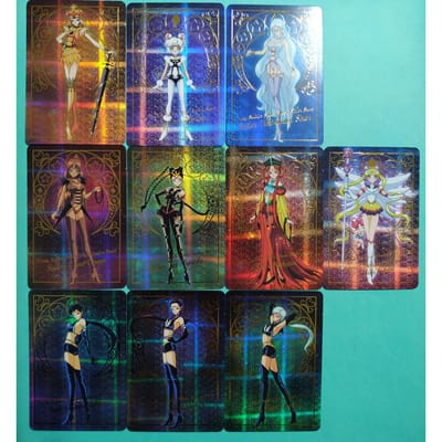 Doe-het-zelf 20 stuks/set Sailor Moon Verguld Zelfbeheersing Verzamelen Handtekening Ruil Flash Card Anime Cartoon Kerst Lief Cadeau blue