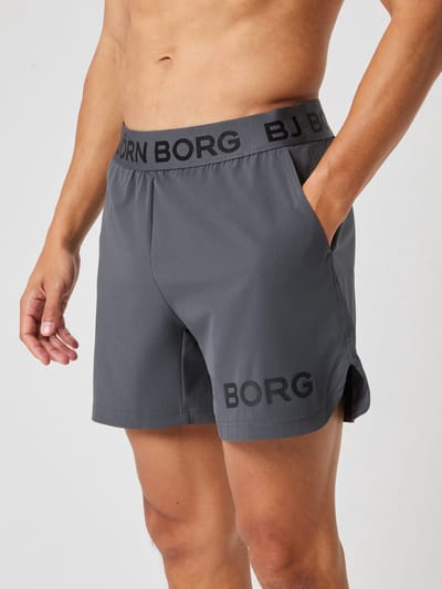 Björn Borg 6'' Korte Sportbroek Heren Korte broek mannen - Asphalt Grijs - Gerecycled Polyester - Maat XL