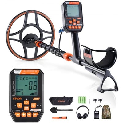 VEVOR Metaaldetector voor Volwassenen 304,8 Mm, Professionele Metaaldetector Met 7 Standen, Ip68 Waterdicht, Zeer Nauwkeurige Gouddetector Met Display, Draadloze Hoofdtelefoon, Verstelbare Lengte, voor Goudzoeken