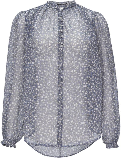 Semi-transparante Mousseline Blouse Dames QS