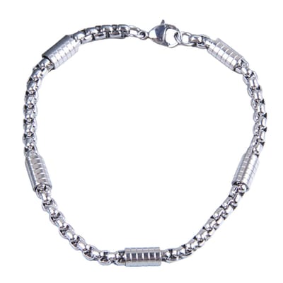 Plux Fashion Monte Carlo Armband - Zilver - 4mm/21cm - Sieraden - Zilveren Armband - Monte Carlo Bracelet - Stainless Steel - Sieraden - HipHop Armband - Schakel Armband - Sieraden Cadeau - Luxe Style - Duurzame Kwaliteit - Halloween - Oktoberfeest