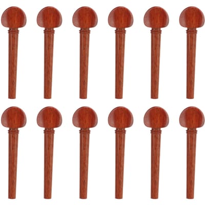 12 stuks Snaarpen Palissander Stemmechaniek Sleutelpin Stemgereedschap Instrument Accessoire Set Kit brown