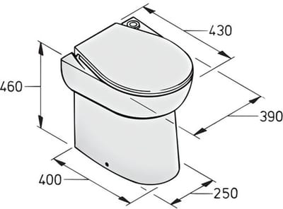 VETUS WCS elektrisch Toilet 12V | WCS12S2