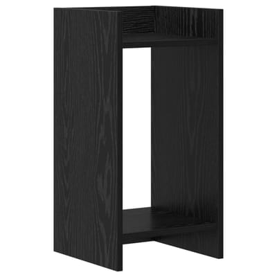 vidaXL - Plantenstand - Zwart - eiken - 30 - x - 30 - x - 60 - cm - Bewerkt - hout