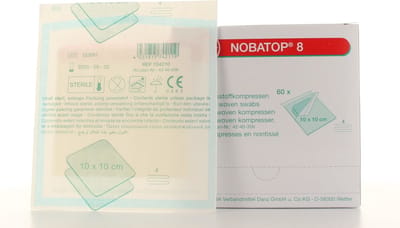 Noba NonWoven Kompres Nobatop 12 6-laags 10 x 10cm