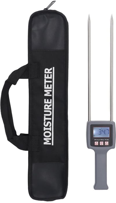 Dailygoods - Hoge nauwkeurigheid draagbare hooivochtigheidsmeter - Vochtigheidsmeter - Praktisch gebruik - Draagbaar - Efficiënt hooi beheer - Voorkom...