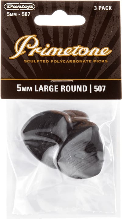 Jim Dunlop Primetone - Plectrums - Classic 507 Large Rond - Player's Pack 3 Stuks