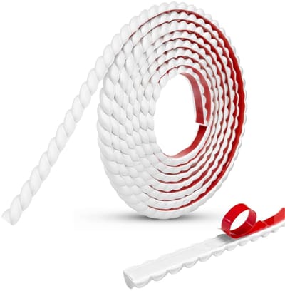 Decoratieve Flexibele Moulding - Zelfklevende 3D PVC Strip voor Muren, Plafonds en Meubels - Eenvoudig te Verwijderen, Geschikt voor Spiegels en Tegels, Wit