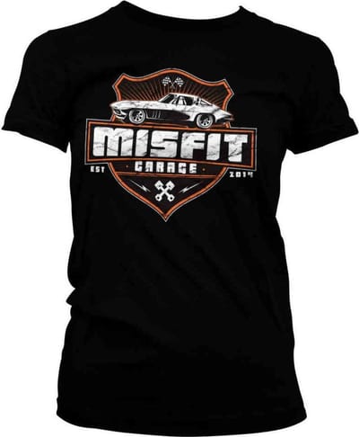 Misfit Garage Dames Tshirt -S- Vette Zwart