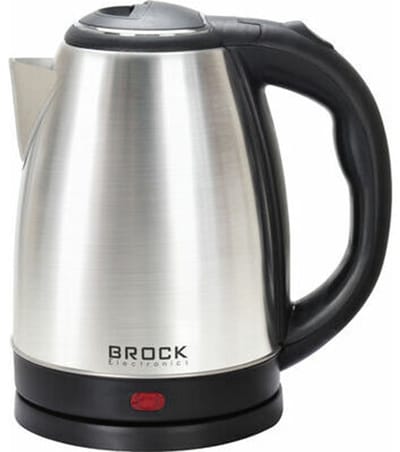 Brock RVS Waterkoker 1,8L – 1500W – LED Verlichting – 360° Draaibare Voet – Automatische Uitschakeling – WK 0616 S