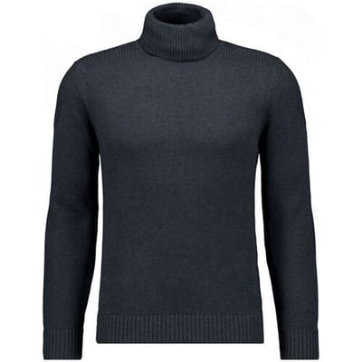 Ragman Trui Knitted Cotton Rollneck Asphalt / male