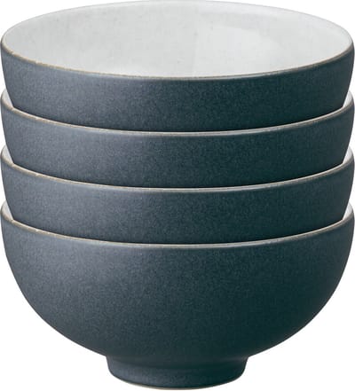 Denby | Impression Charcoal Rijstkom set van 4 480 ml