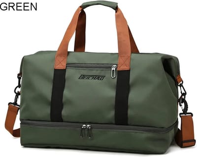 CarryQuest® - Weekendtas - Weekend Tassen - Groen - 20-35 Liter - Reis - Reizen - Weekendtrip - Weekendtrips - Ruim - Stijlvol - Oxford Doek - Waterdicht - Duurzaam - Comfortabel - Handgreep - Schoenenopslag -