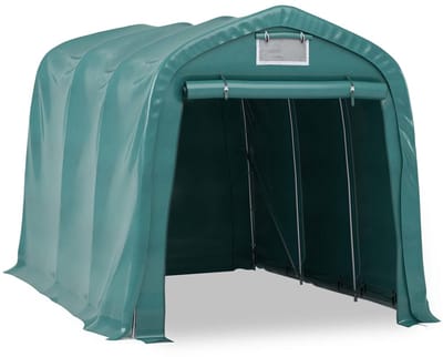 Fietsberging - Fietsenhok - Stalling - Tuinschuur - Huis - Overdekt - Staal - Donkergroen - Scooter - Fiets
