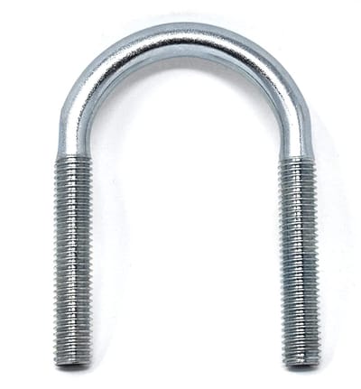 Allecto - Beugelschroef - Ronde stalen beugel - Galvanisch verzinkt - M10 x Ø 25,0-26,9 mm - Schroefdraadbeugel - Geschikt voor leidingen - Zilver