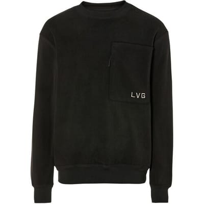 LIVERGY Heren fleece sweater (zwart, S (44-46))