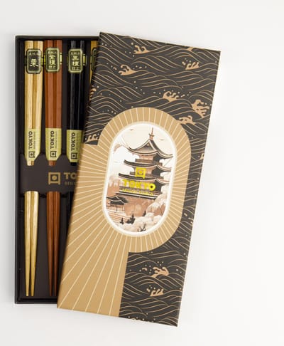 Tokyo Design Studio – Chopsticks – Eetstokjes Giftset – Hexagon Wood – 5 paar