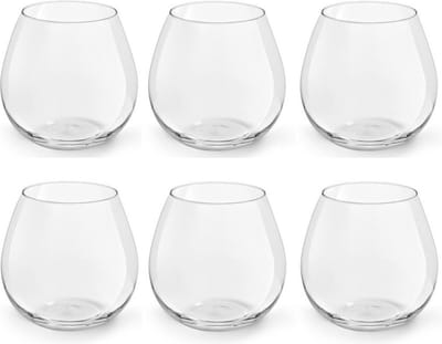 Wijnglazen - 12x stuks - zonder voet voor rode wijn - 590 ml - Ronda - 59 cl - Wijn drinken - Wijnglazen van glas
