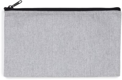 Kimood Gerecycled ritstasje KI5701 - Pebble Grey / Black Night - L
