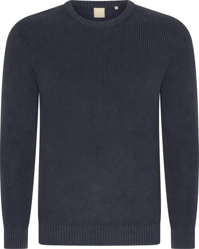 Mario Russo Rib Sweater - Trui Heren - Sweater Heren - Pullover heren - Navy - M