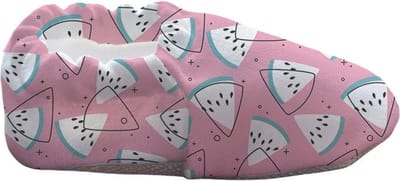 ZOMER Baby Slofjes, Pantoffels, Sloffen, Zacht Katoenen - Roze Watermeloen EU 20