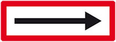 Brandweerpictogram pijl reflecterend, bord