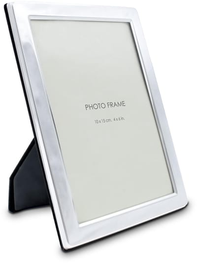 Dailygoods- Fotolijst 10 x 15 cm - Metalen Fotolijst - Plat Breed Frame - Horizontaal/Verticaal - Luxe Fluwelen Achterkant - Tijdloos Design - Wissellijst