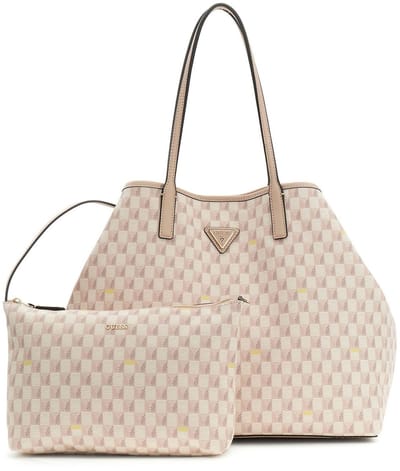 GUESS reistas schoudertas G Wave II Travel 2 In 1 Trolley Tote Blush Logo oud roze