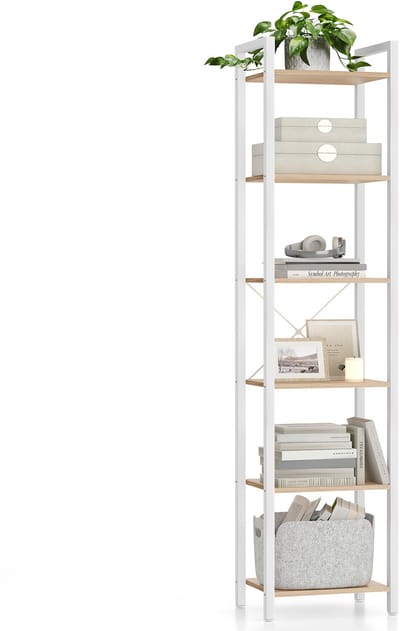 VASAGLE - Boekenkast - Met 6 Niveaus - Industriële Stijl - Voor Kantoor Woonkamer Slaapkamer