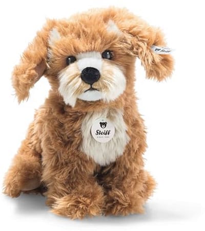 Knuffeldier Cockapoo - Pluche dier - Spelen en knuffelen - Zacht krullend pluche - 24 cm - Lichtbruin