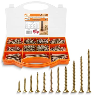Houtschroeven Assortiment - 820 stuks Extra Sterk met Verzonken Pozi Aandrijfkop